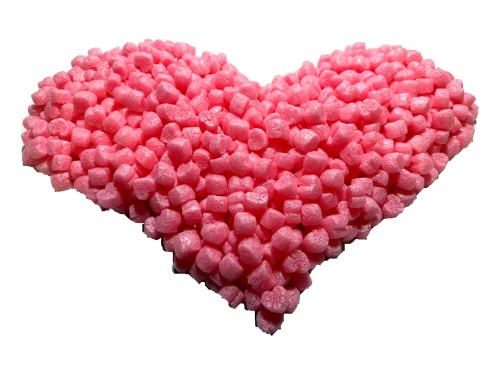 Skropak, ekologiczny wypełniacz do paczek 200 L różowe serca, dekor